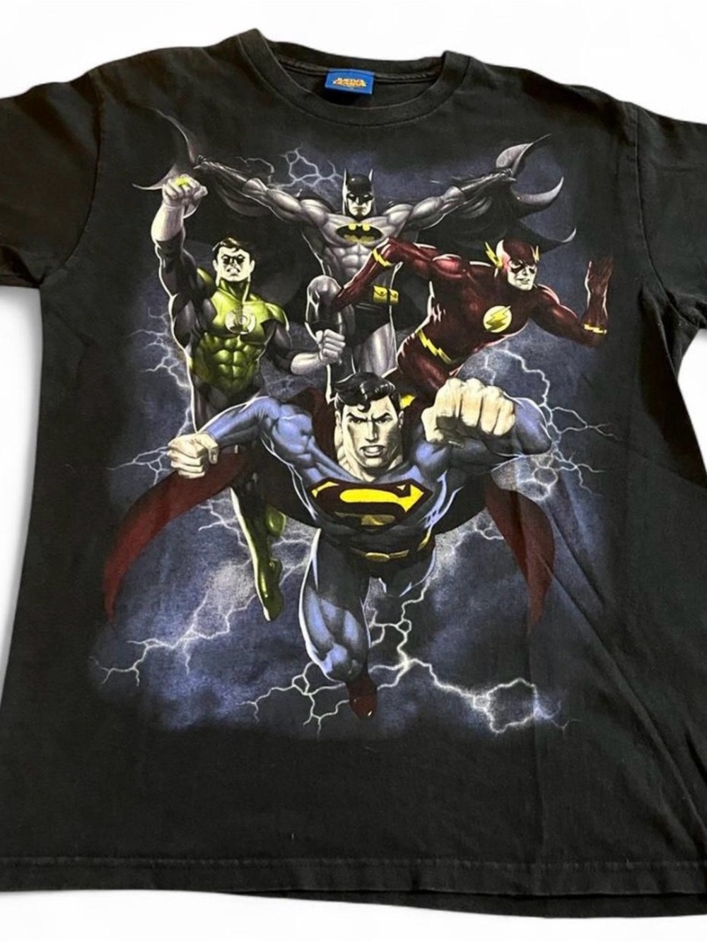 Men’s Y2K Justice League Superman Batman DC Comics. Size S